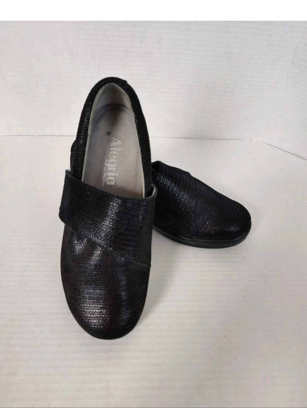 Alegria Lauryn Women’s Size 5-5.5  EU 35 Black Leather Comfort Shoes